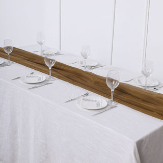 Create a Magical Ambiance with the Gold Premium Chiffon Table Runner
