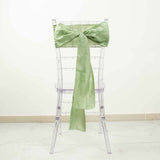 5 Pack | Sage Green Accordion Crinkle Taffeta Chair Sashes