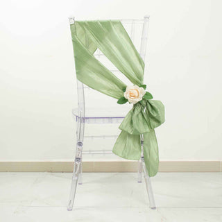 Enhance Your Event Decor with Sage Green Chair Sashes