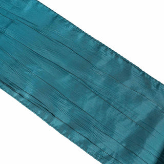 Create an Enchanting Ambiance with Teal Crinkle Taffeta Sashes
