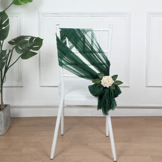 Add a Touch of Elegance with Hunter Emerald Green Chair Sashes