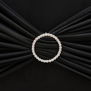 Add Elegance to Your Event with the Silver Diamond Circle Chair Sash Pin