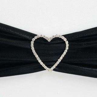 Elegant Silver Diamond Heart Chair Sash Pin Elegant Silver Diamond Heart Chair Sash Pin