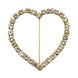 2inch Gold Diamond Heart Metal Chair Sash Bow Pin, Rhinestone Chair Wrap Band Buckle Brooch#whtbkgd