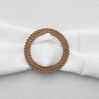 Add Glamour to Your Event with Antique Gold Diamond Circle Napkin Ring
