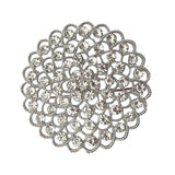 3inch Silver Diamond Metal Flower Chair Sash Bow Pin#whtbkgd