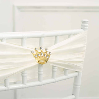 Dazzle with the Gold Diamond Metal Crown Brooch Dazzle with the Gold Diamond Metal Crown Brooch