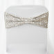 5 pack | 6x15 Silver Sequin Spandex Chair Sash