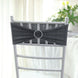 5 pack | 5x14inch Charcoal Gray Spandex Stretch Chair Sash with Silver Diamond Ring Slide Buckle