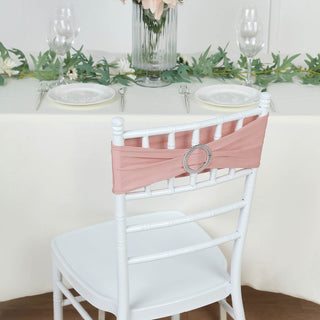 Upgrade Your Event Decor with Dusty Rose Spandex Chair Sashes