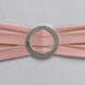 5 pack | 5Inchx14Inch Dusty Rose Spandex Stretch Chair Sash with Silver Diamond Ring Slide Buckle#whtbkgd