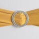 5 pack | 5"x14" Gold Spandex Stretch Chair Sash with Silver Diamond Ring Slide Buckle#whtbkgd