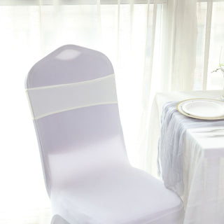 Add Elegance to Your Event with Ivory Spandex Chair Sashes