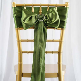 Add a Touch of Elegance with Olive Green Satin Chair Sashes Add a Touch of Elegance with Olive Green Satin Chair Sashes
