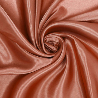 Create a Swag Effect with Terracotta (Rust) Satin Fabric Create a Swag Effect with Terracotta (Rust) Satin Fabric