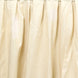 14ft Beige Pleated Polyester Table Skirt, Banquet Folding Table Skirt#whtbkgd