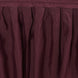 14ft Burgundy Pleated Polyester Table Skirt, Banquet Folding Table Skirt#whtbkgd