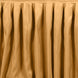 21ft Gold Pleated Polyester Table Skirt, Banquet Folding Table Skirt#whtbkgd