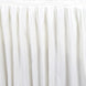 21ft Ivory Pleated Polyester Table Skirt, Banquet Folding Table Skirt#whtbkgd