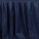17ft Navy Blue Pleated Polyester Table Skirt, Banquet Folding Table Skirt#whtbkgd