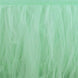 14 FT Mint Green 4 Layer Tulle Tutu Pleated Table Skirts#whtbkgd