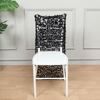 Elevate Your Event Decor with Black Sequin Slipcovers