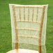 Ivory Organza Chiavari Chair Covers | Chair Slipcovers with Satin Embroidery #whtbkgd