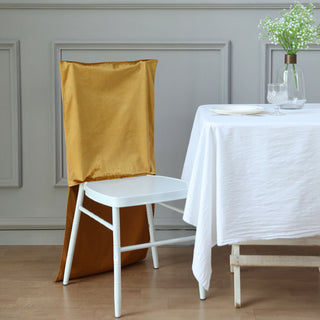 Transform Your Chairs into Statement Pieces with the Gold Velvet Chair Cover