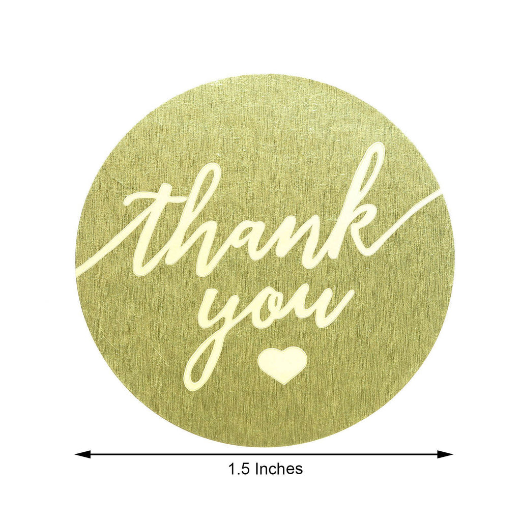 500PCS Gold Envelope Thank You Adhesive Seal Stickers, Embossed