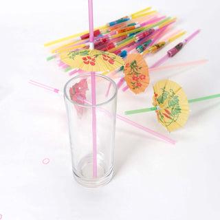 Colorful and Convenient 10" Multi-Colored Umbrella Party Drinking Straws Colorful and Convenient 10" Multi-Colored Umbrella Party Drinking Straws
