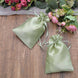 12 Pack | 6inch x 9inch Sage Green Satin Wedding Party Favor Bags