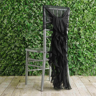 Elevate Your Event Decor with Black Chiffon Hoods