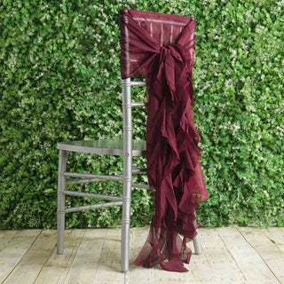 Elevate Your Event Decor with Burgundy Chiffon Hoods Elevate Your Event Decor with Burgundy Chiffon Hoods
