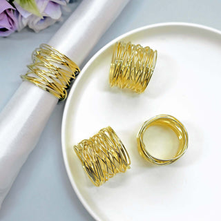 Add Elegance to Your Table with Shiny Gold Metal Wire Napkin Rings Add Elegance to Your Table with Shiny Gold Metal Wire Napkin Rings