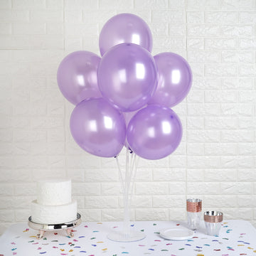 25 Pack 12" Shiny Pearl Lavender Lilac Latex Helium, Air or Water Balloons