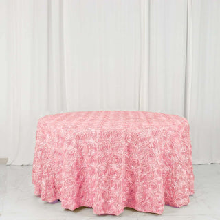 Elegant Pink Satin Round Tablecloth for Stunning Events Elegant Pink Satin Round Tablecloth for Stunning Events