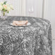 120inch Silver Grandiose 3D Rosette Satin Round Tablecloth
