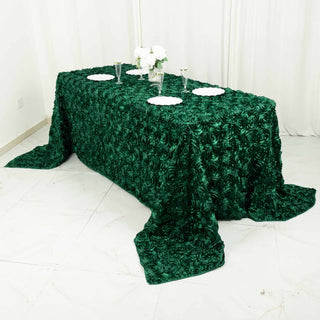 Experience Luxury with the Satin Hunter Emerald Green Tablecloth