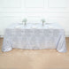90x132inch Silver Geometric Glitz Art Deco Sequin Rectangular Tablecloth