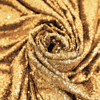 Transform Your Event with the Luxurious 108" Gold Sequin Tablecloth