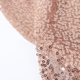 120 inches Rose Gold|Blush Premium Sequin Round Tablecloth