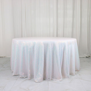 Unleash Your Creativity with the Iridescent Blue Sequin Tablecloth