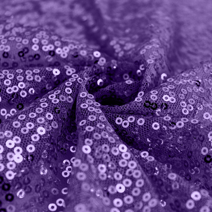 120" Purple Premium Sequin Round Tablecloth#whtbkgd