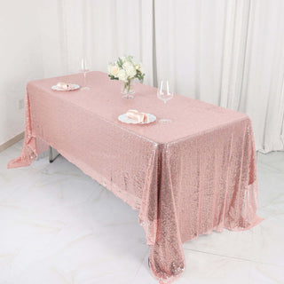 Elevate Your Event with the Rose Gold Sequin Tablecloth Elevate Your Event with the Rose Gold Sequin Tablecloth