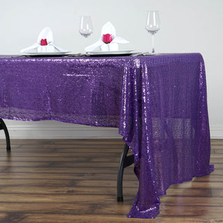 Purple Sequin Tablecloth: The Perfect Event Decor