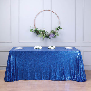 Elevate Your Event with the Royal Blue Sequin Tablecloth