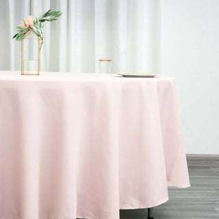 Unleash Your Creativity with the Blush 108" Polyester Round Tablecloth Unleash Your Creativity with the Blush 108" Polyester Round Tablecloth