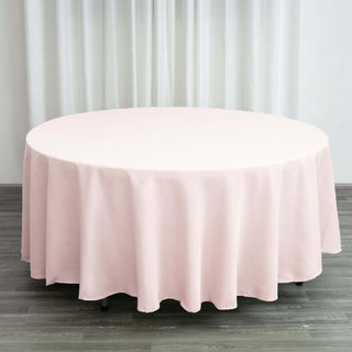 Elevate Your Event with the Blush 108" Polyester Round Tablecloth Elevate Your Event with the Blush 108" Polyester Round Tablecloth