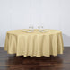 108inches Champagne Polyester Round Tablecloth