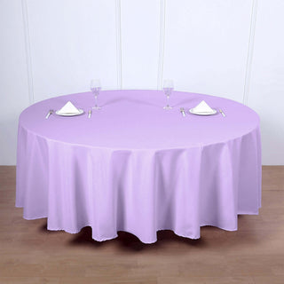 Elevate Your Event with the Lavender Lilac Polyester Round Tablecloth Elevate Your Event with the Lavender Lilac Polyester Round Tablecloth